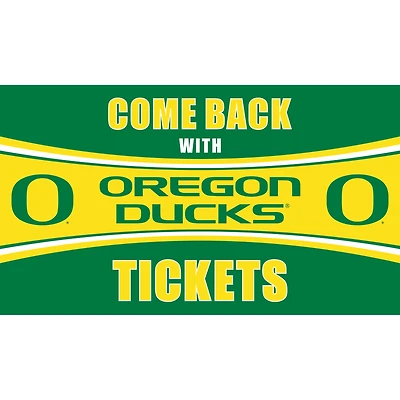 Oregon Ducks 28" x 16" Come Back With Tickets Door Mat
