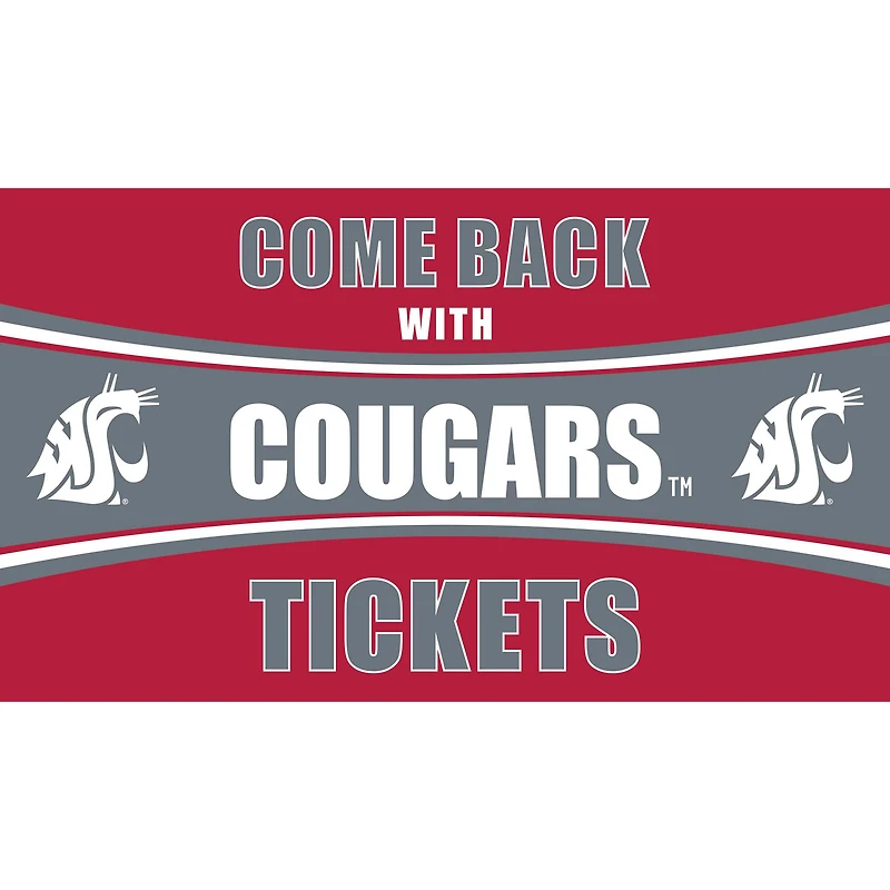 Washington State Cougars 28" x 16" Come Back With Tickets Door Mat