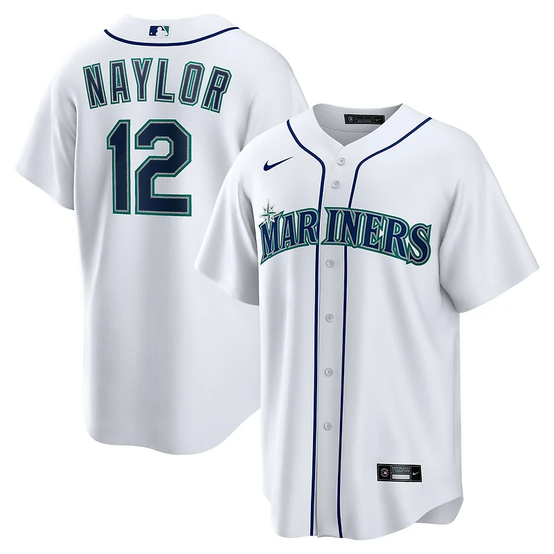Men's Nike Josh Naylor White Seattle Mariners Home Replica Jersey