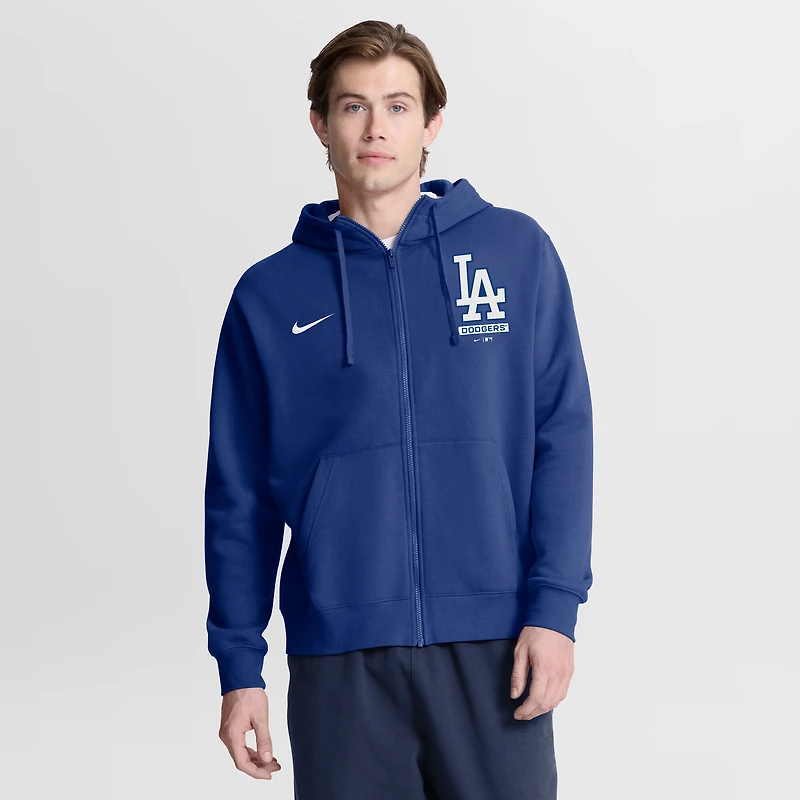 Men's Nike Royal Los Angeles Dodgers Primetime Lockup Full-Zip Hoodie