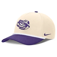 Unisex Nike Natural LSU Tigers 2026 Primetime Natural 5-Panel Rope 2-Tone Rise Hat