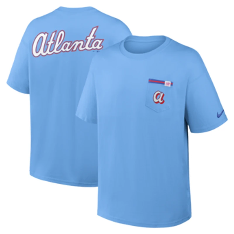 Men's Nike Powder Blue Atlanta Braves City Connect Max90 Pocket T-Shirt