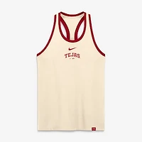 Women's Nike Natural Texas Rangers 2026 City Connect Script Tri-Blend Racerback Tank Top