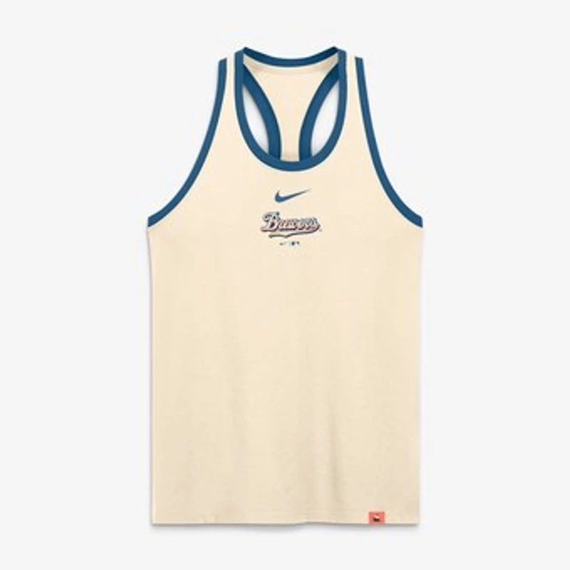 Women's Nike Natural Milwaukee Brewers 2026 City Connect Script Tri-Blend Racerback Tank Top