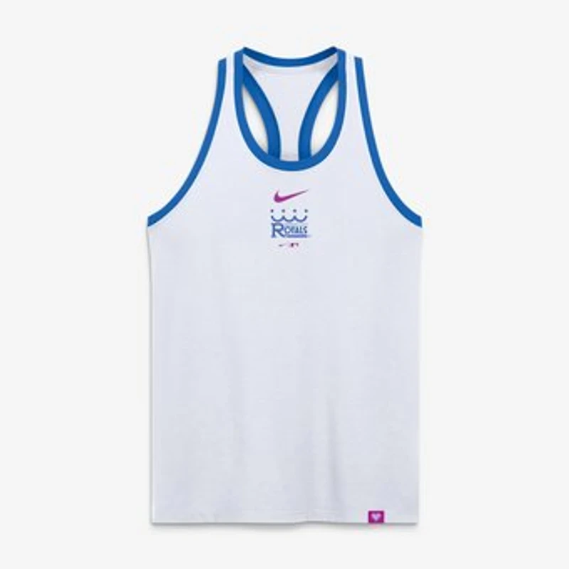 Women's Nike White Kansas City Royals 2026 City Connect Script Tri-Blend Racerback Tank Top