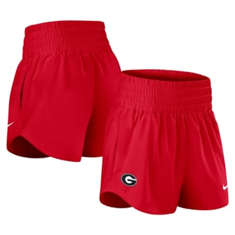 Women's Nike Red Georgia Bulldogs Performance One Dri-FIT High-Rise Shorts