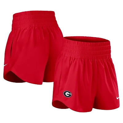 Women's Nike Red Georgia Bulldogs Performance One Dri-FIT High-Rise Shorts