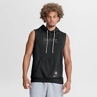Men's Nike Black New Orleans Saints Sideline Standard Issue Dri-FIT Sleeveless Hoodie