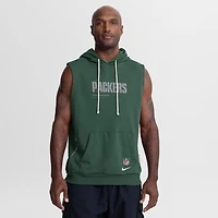 Men's Nike Green Green Bay Packers Sideline Standard Issue Dri-FIT Sleeveless Hoodie