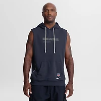 Men's Nike Navy Chicago Bears Sideline Standard Issue Dri-FIT Sleeveless Hoodie