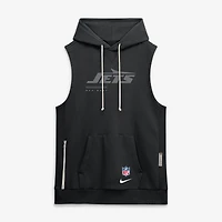 Men's Nike Black New York Jets Sideline Standard Issue Dri-FIT Sleeveless Hoodie