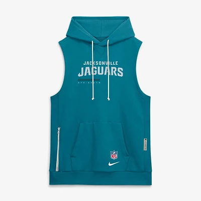 Men's Nike Teal Jacksonville Jaguars Sideline Standard Issue Dri-FIT Sleeveless Hoodie