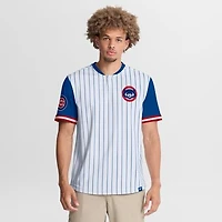 Men's Fanatics White/Royal Chicago Cubs Pinstripe Walk Off Shirt