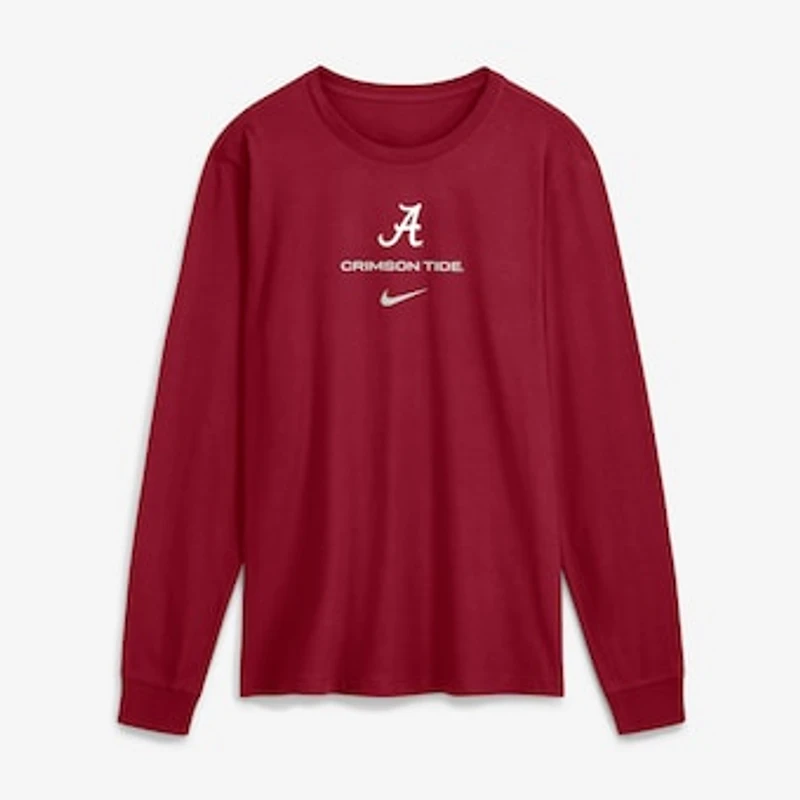 Men's Nike Crimson Alabama Crimson Tide 2026 Sideline Dri-FIT Long Sleeve T-Shirt