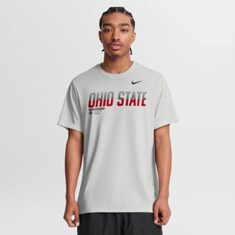 Men's Nike Gray Ohio State Buckeyes Sideline Legend Dri-FIT T-Shirt