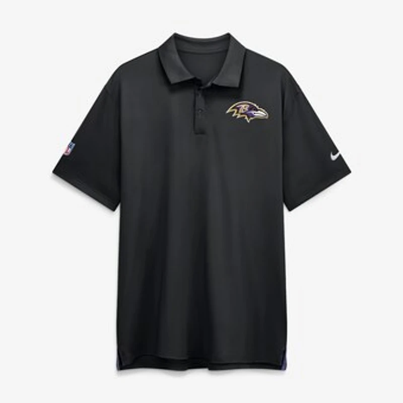 Men's Nike Black Baltimore Ravens Sideline Tour Dri-FIT Polo