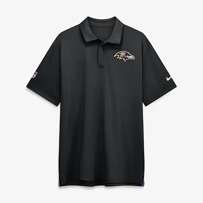 Men's Nike Black Baltimore Ravens Sideline Tour Dri-FIT Polo