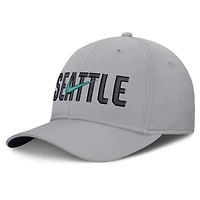 Men's Nike  Gray Seattle Mariners Primetime Rise Dri-FIT Flex Hat