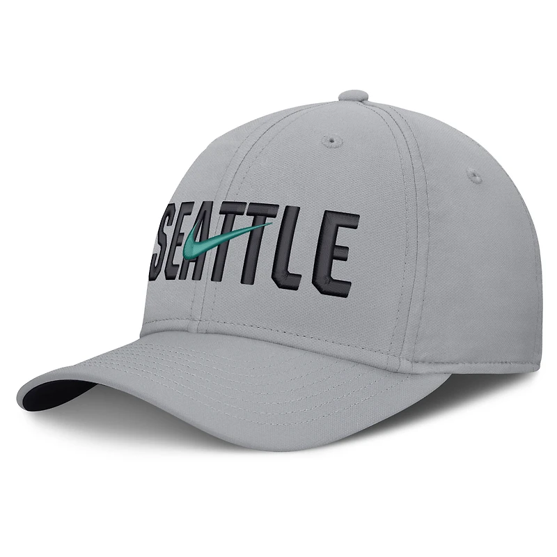 Men's Nike Gray Seattle Mariners Primetime Rise Dri-FIT Flex Hat