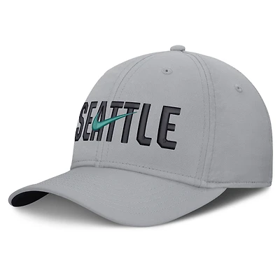 Men's Nike Gray Seattle Mariners Primetime Rise Dri-FIT Flex Hat