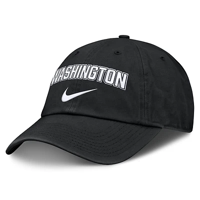 Men's Nike  Black Washington Nationals Primetime Club Adjustable Hat