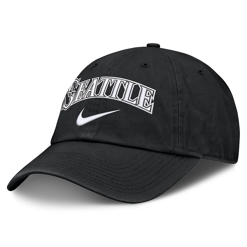 Men's Nike  Black Seattle Mariners Primetime Club Adjustable Hat
