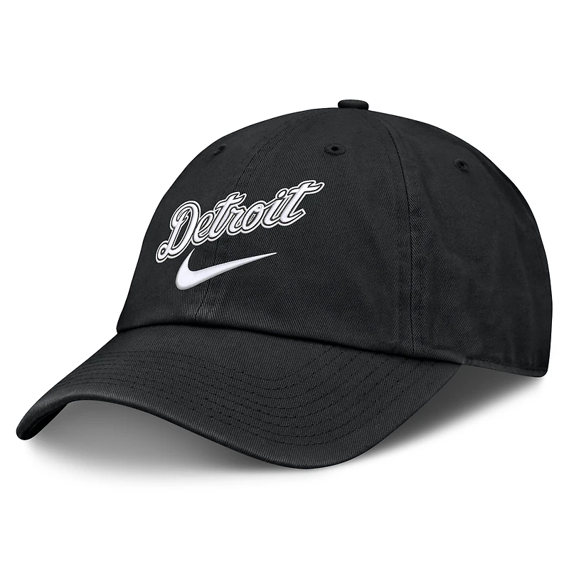 Men's Nike  Black Detroit Tigers Primetime Club Adjustable Hat