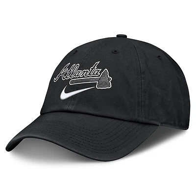 Men's Nike  Black Atlanta Braves Primetime Club Adjustable Hat