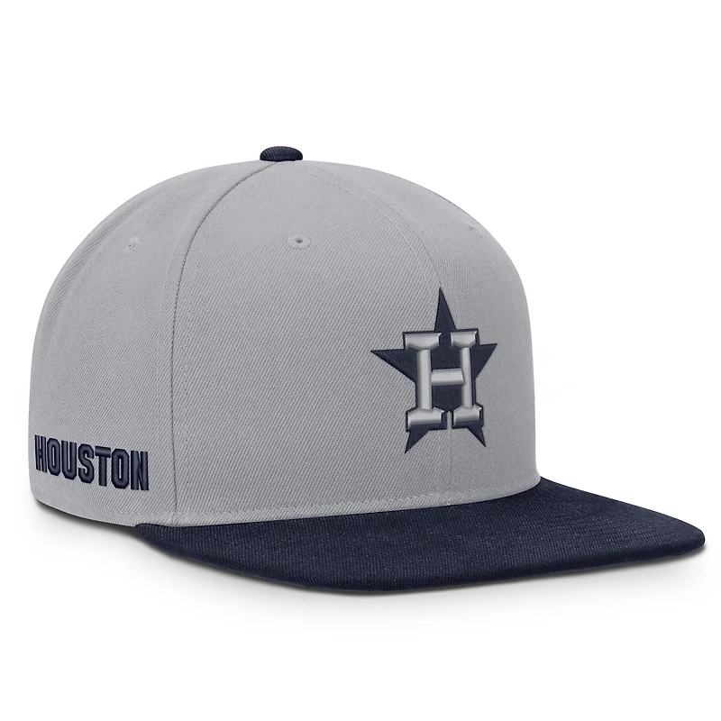 Men's Nike Gray/Navy Houston Astros Primetime Pro Dri-FIT Snapback Hat