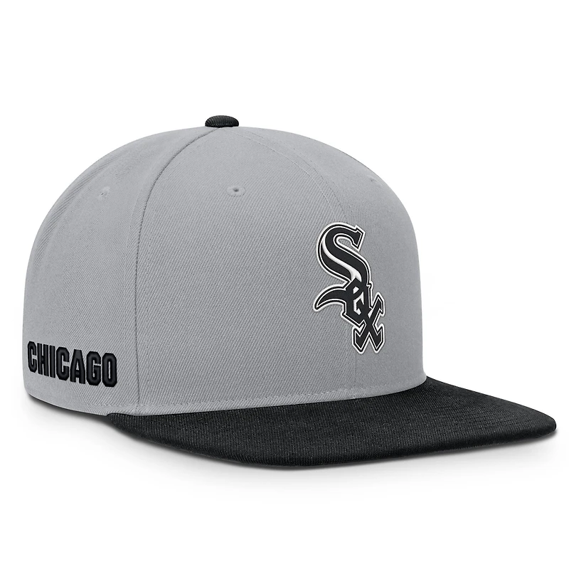 Men's Nike Gray/Black Chicago White Sox Primetime Pro Dri-FIT Snapback Hat