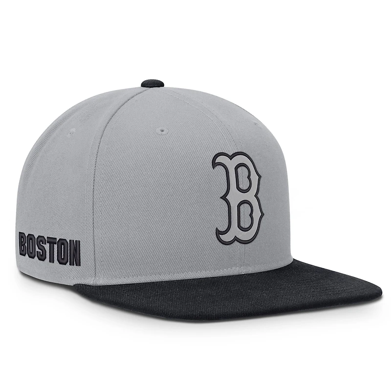 Men's Nike Gray/Navy Boston Red Sox Primetime Pro Dri-FIT Snapback Hat
