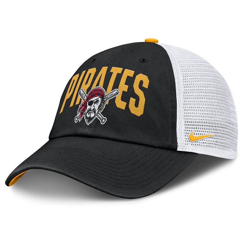 Men's Nike  Black Pittsburgh Pirates Primetime Club Adjustable Trucker Hat