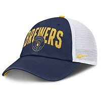 Men's Nike  Navy Milwaukee Brewers Primetime Club Adjustable Trucker Hat