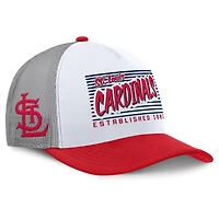 Men's Fanatics White/Red St. Louis Cardinals On Deck A-Frame Snapback Hat