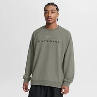 Men's Nike Olive Atlanta Braves Statement Primary Raglan Dri-FIT Sweatshirt