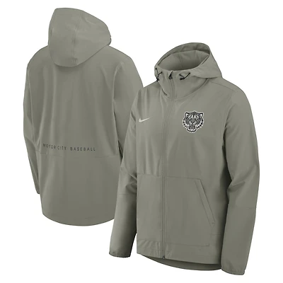 Men's Nike Olive Detroit Tigers Unlimited Packable Full-Zip Hooded Jacket