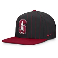 Men's Nike Black Stanford Cardinal 2026 Primetime Pin Stripe 2-Tone Snapback Hat