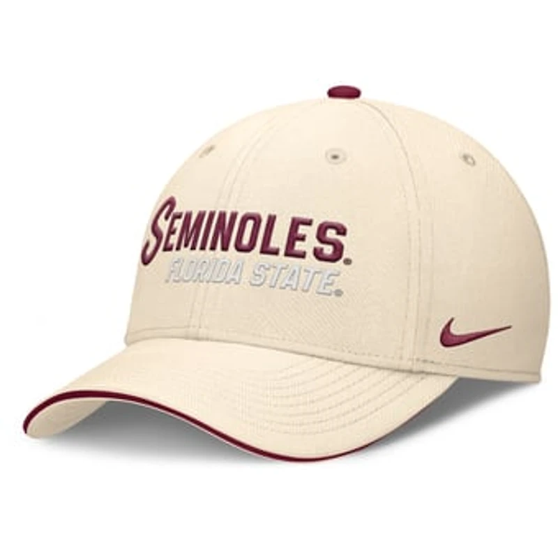 Men's Nike Natural Florida State Seminoles 2026 Primetime Swooshflex Hat