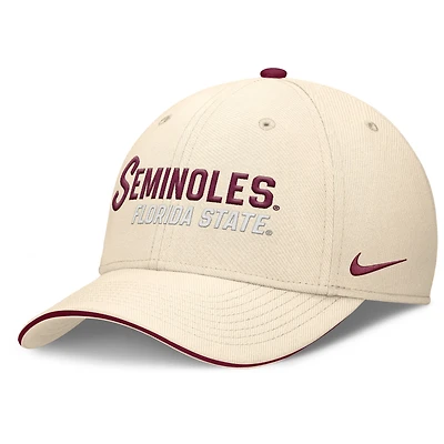 Men's Nike Natural Florida State Seminoles 2026 Primetime Swooshflex Hat