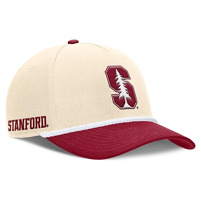 Unisex Nike Natural Stanford Cardinal 2026 Primetime Natural 5-Panel Rope 2-Tone Rise Hat
