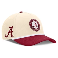 Unisex Nike Natural Alabama Crimson Tide 2026 Primetime Natural 5-Panel Rope 2-Tone Rise Hat