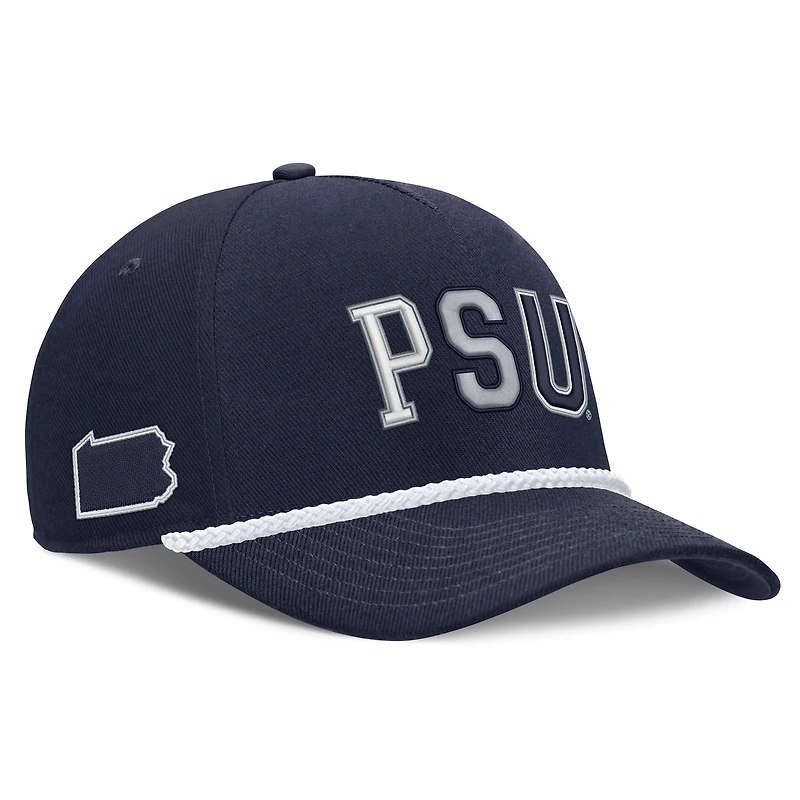 Unisex Nike Navy Penn State Nittany Lions 2026 Basketball Refresh 5-Panel Rope Rise Hat