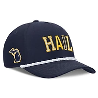 Unisex Nike Navy Michigan Wolverines 2026 Basketball Refresh 5-Panel Rope Rise Hat