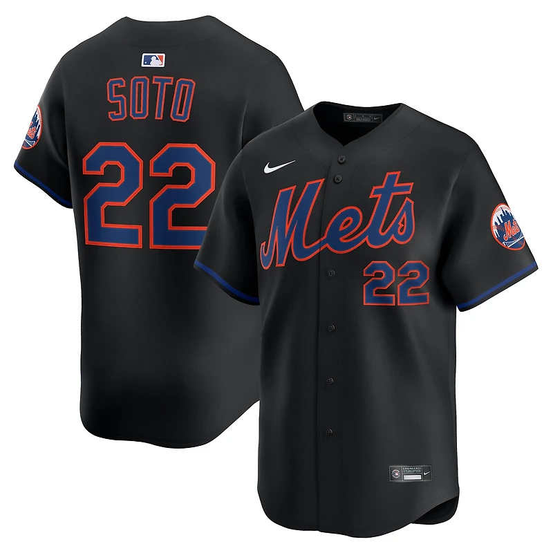 Men's Nike Juan Soto Black New York Mets Alternate Limited Jersey