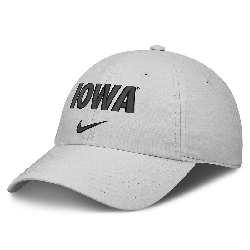 Unisex Nike Gray Iowa Hawkeyes On-Field Gameday Adjustable Club Hat