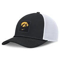 Unisex Nike Black Iowa Hawkeyes 2026 On-Field Gameday Rope Trucker Adjustable Hat
