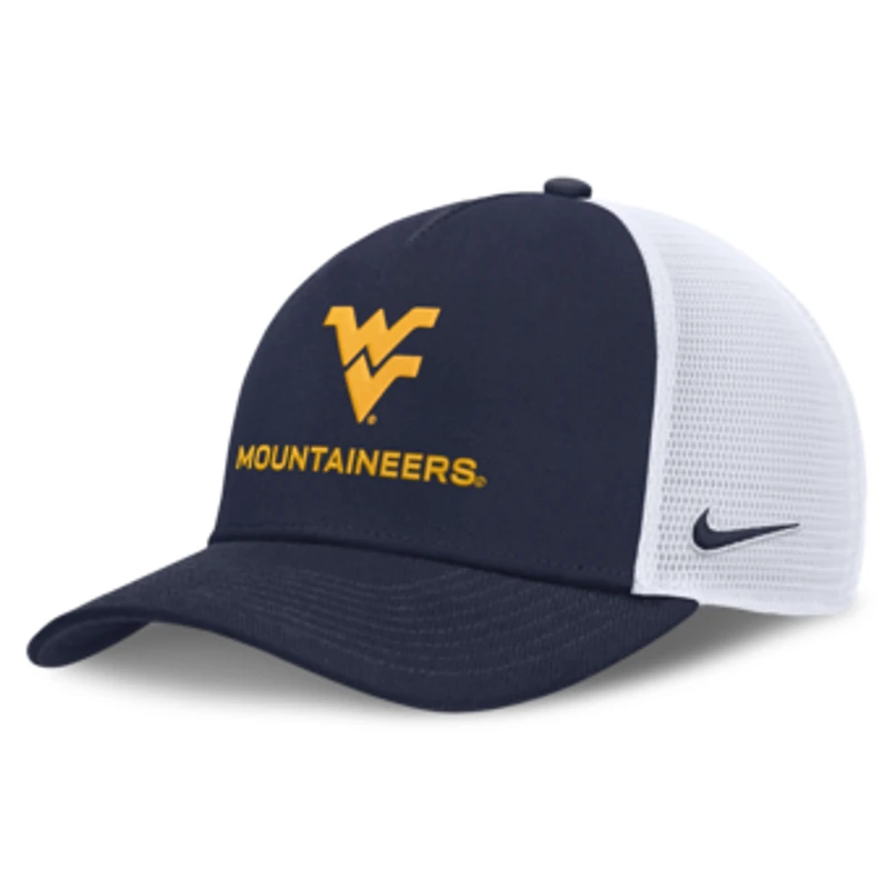 Unisex Nike Navy West Virginia Mountaineers 2026 On-Field Gameday Trucker Hat