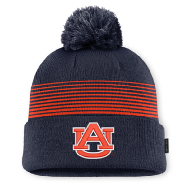 Unisex Nike Navy Auburn Tigers On-Field Cuffed Knit Hat with Pom