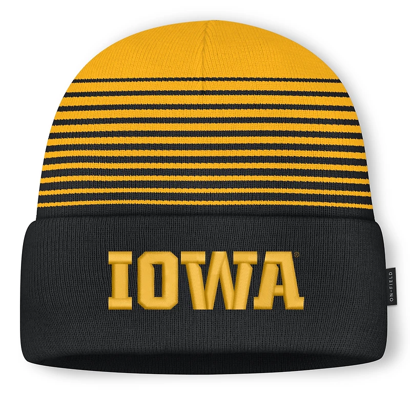 Unisex Nike Black/Gold Iowa Hawkeyes On-Field Utility Knit Hat