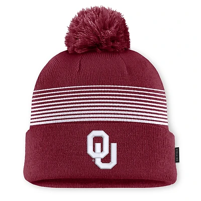 Unisex Jordan Brand Crimson Oklahoma Sooners On-Field Cuffed Knit Hat with Pom